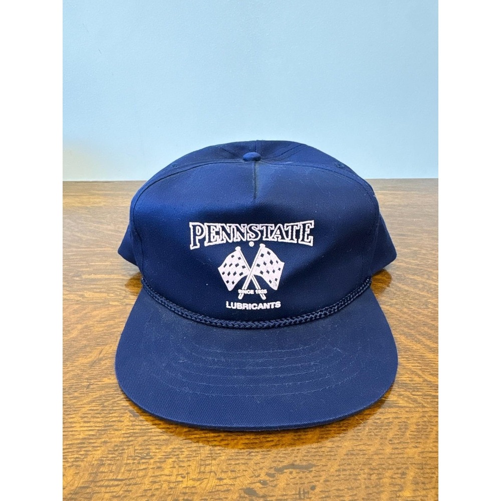 PennState Hat Cap Snapback OSFA Blue‎ Lubricants Racing Flags Rope Promo Mens